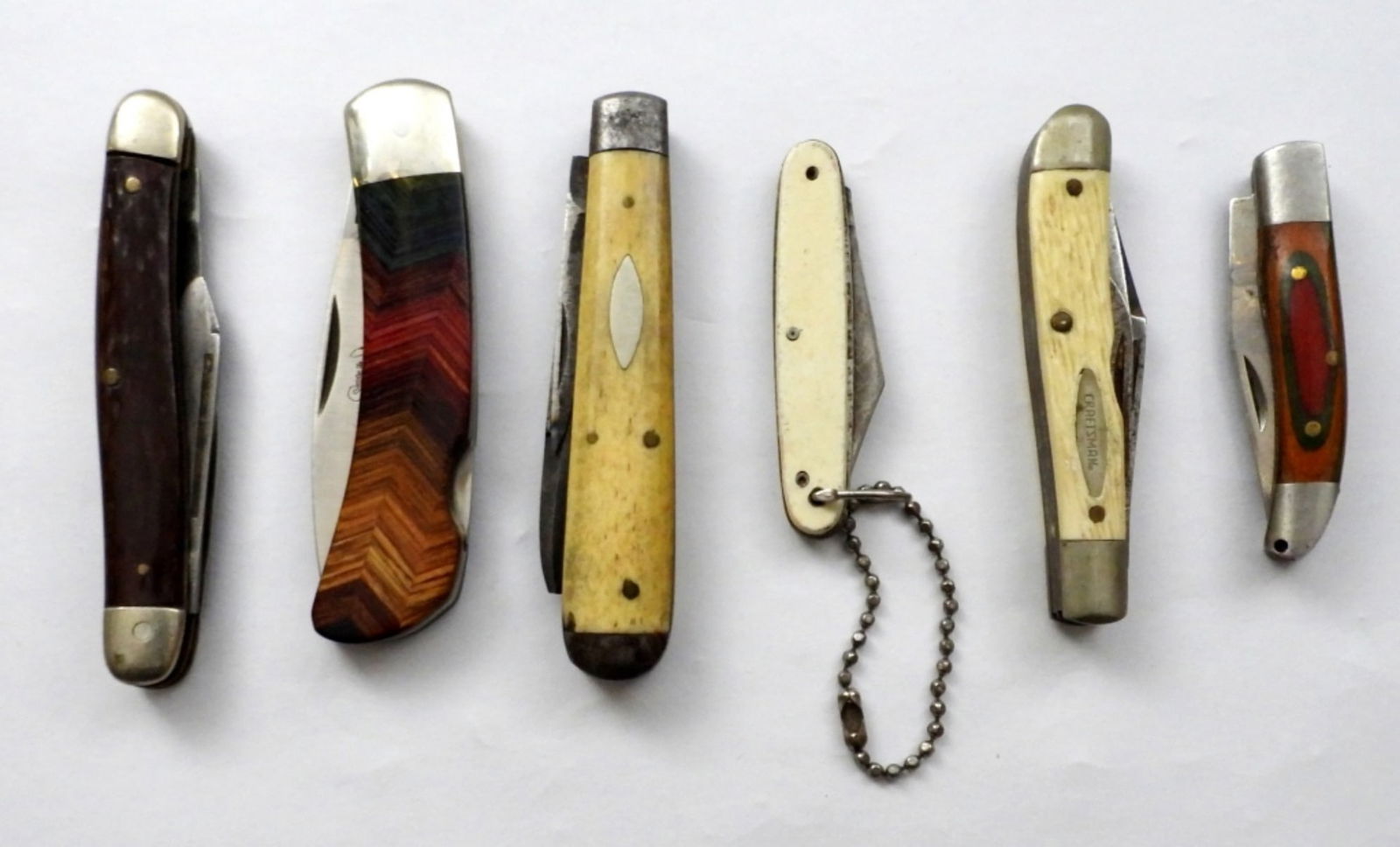 (6) VINTAGE SLIM FOLDING POCKET KNIVES (1 of 2)