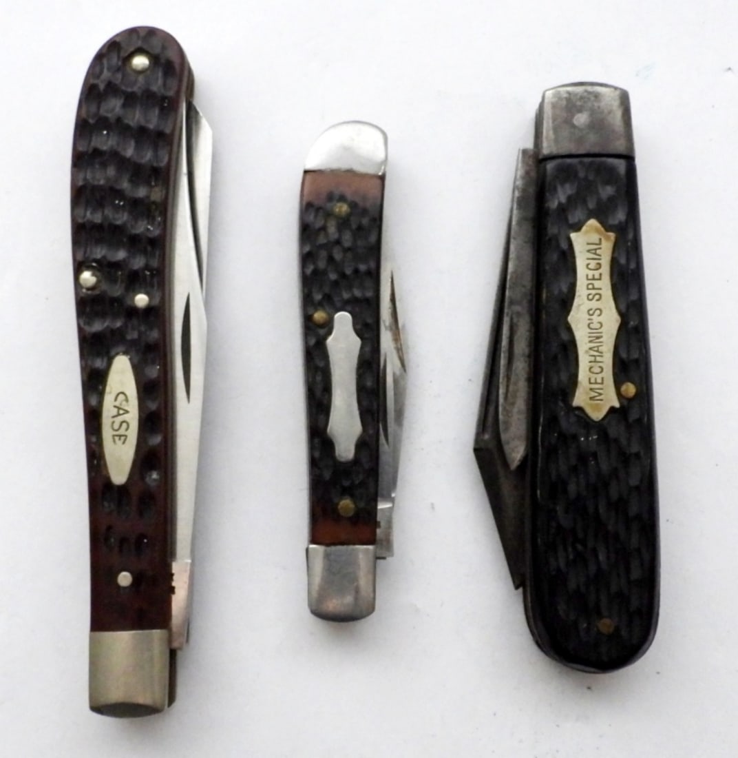 (3) POCKET KNIVES - CASE XX THREE DOT (1 of 3)