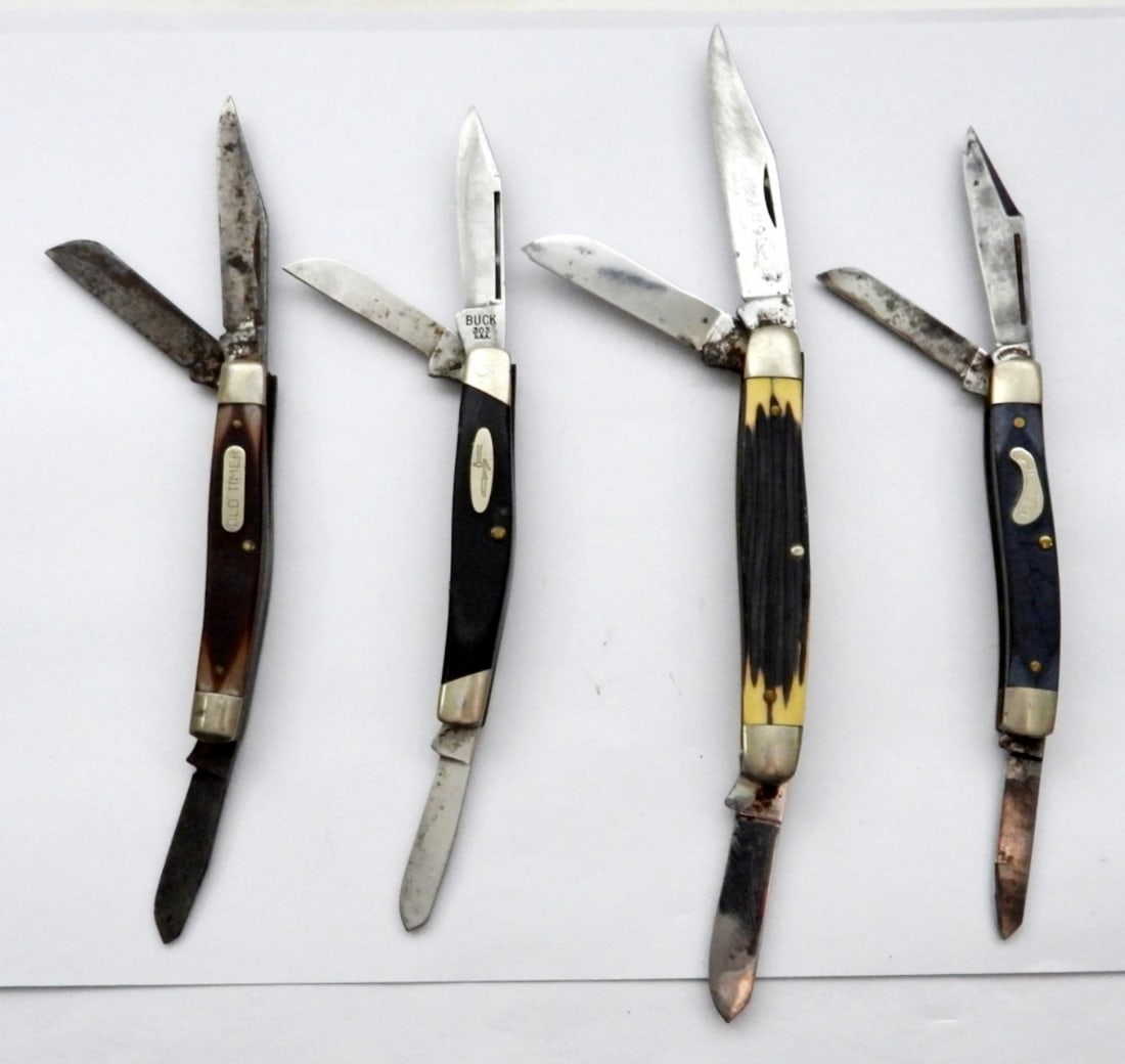 (4) VTG POCKET KNIVES - LIGHTLY USED (1 of 2)