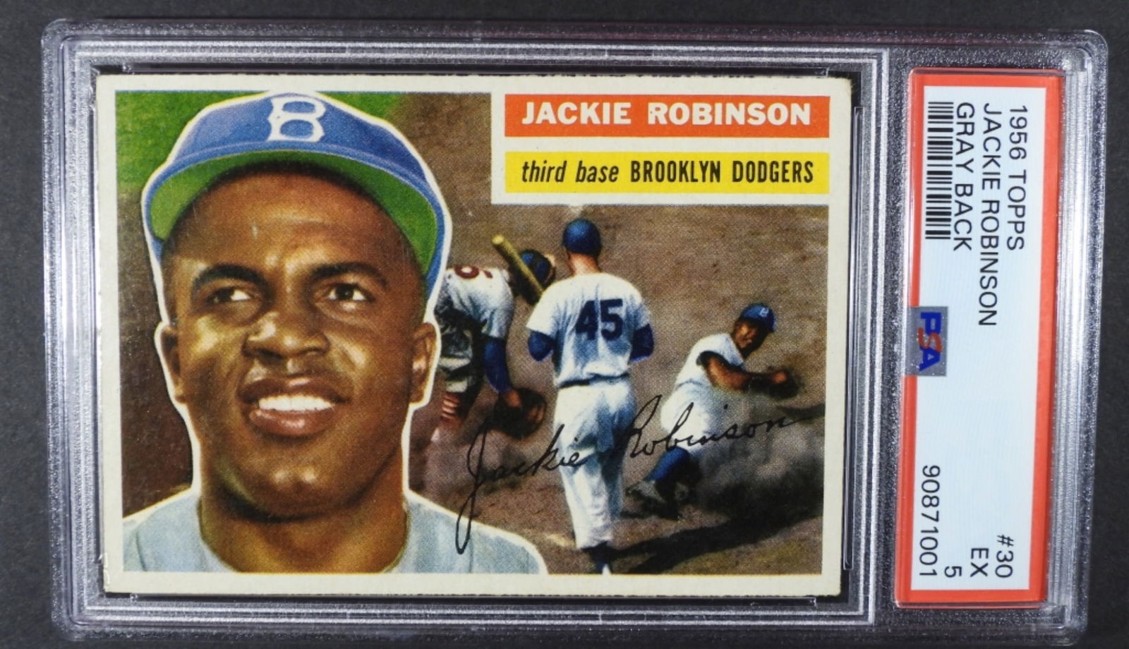 1956 TOPPS #30 JACKIE ROBINSON PSA 5 (1 of 2)