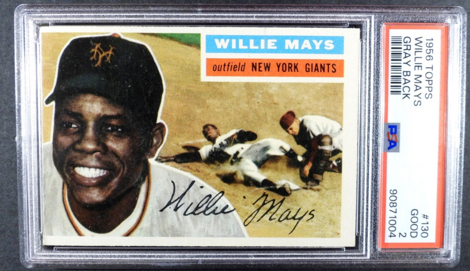 1956 TOPPS #130 WILLIE MAYS PSA 2 (1 of 2)