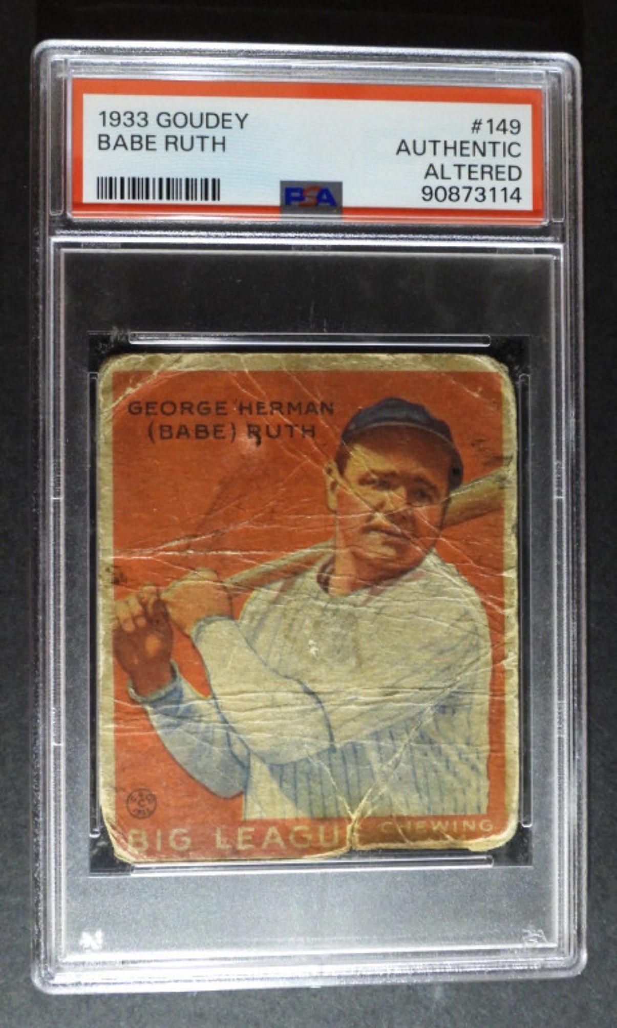 1933 GOUDEY BABE RUTH PSA AUTHENTIC (1 of 2)