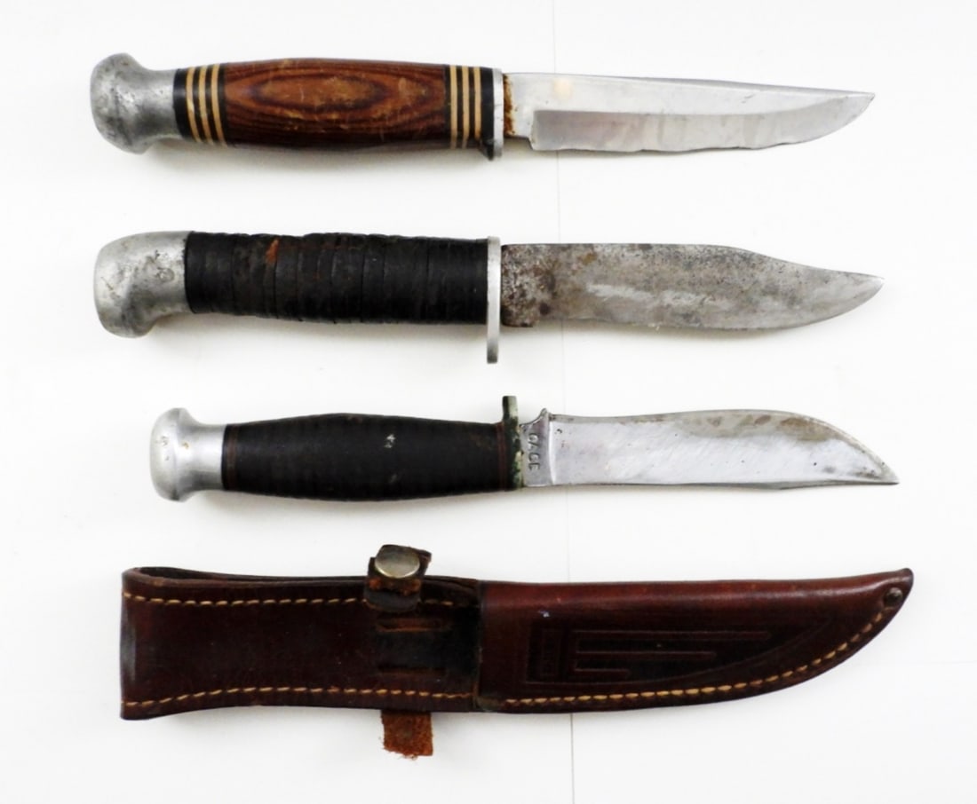 (3) STRAIGHT BLADE KNIVES (1 of 5)