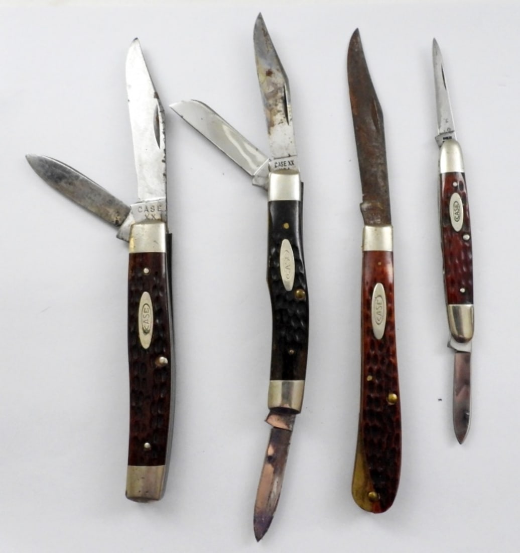 (4) CASE POCKET KNIFE LOT VARIOUS SIZES (1 of 2)