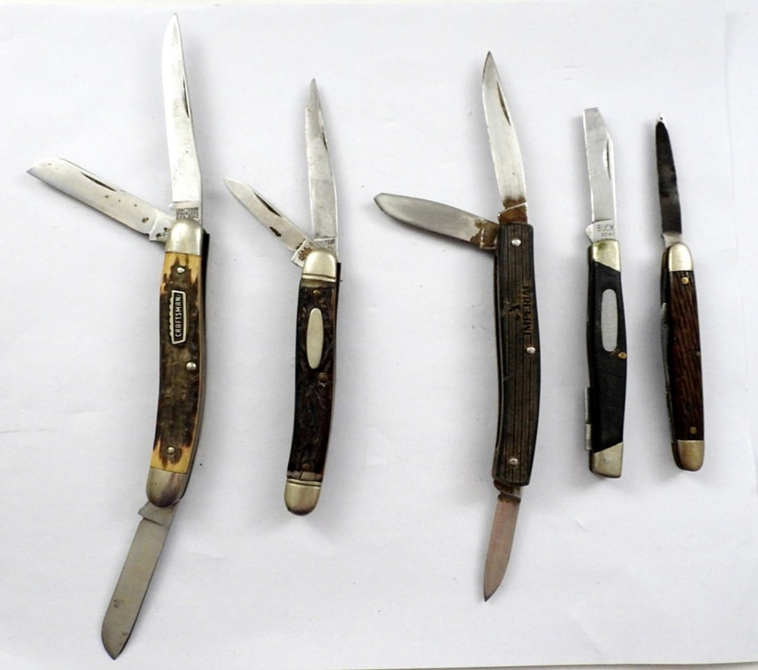(5) POCKET KNIVES- CRAFTSMAN, BUCK (1 of 2)