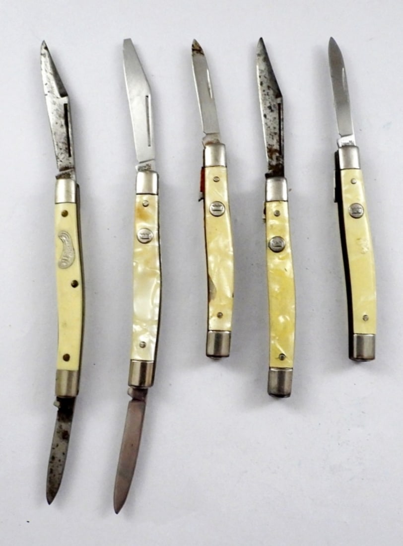 (4) IMPERIAL (1) FRONTIER POCKET KNIVES (1 of 2)
