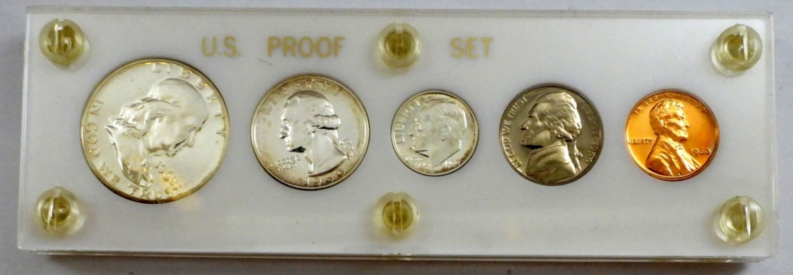 1960 PROOF YEAR SET IN PLASTIC HOLDER (1 of 2)