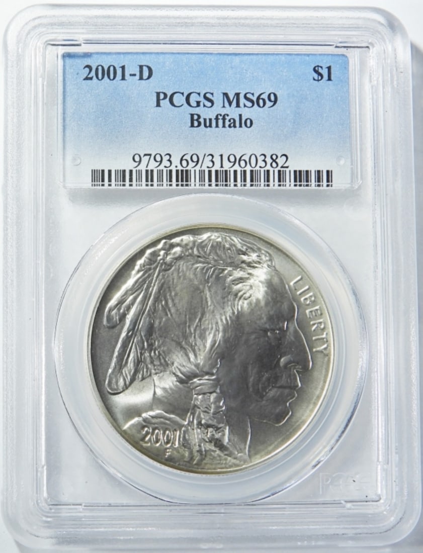 2001-D BUFFALO COMMEM DOLLAR PCGS MS-69 (1 of 4)