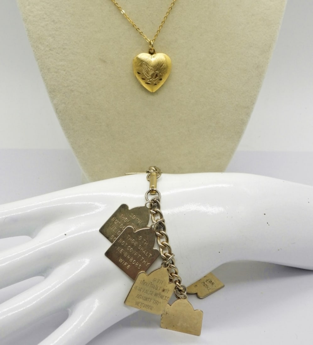 Religious Charm Bracelet & Necklace (1 of 3)