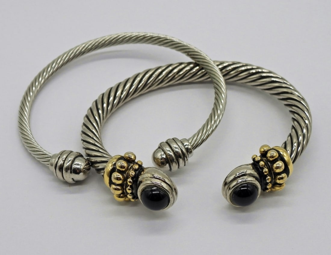 2 Silver Tone Vintage Bracelets (1 of 2)