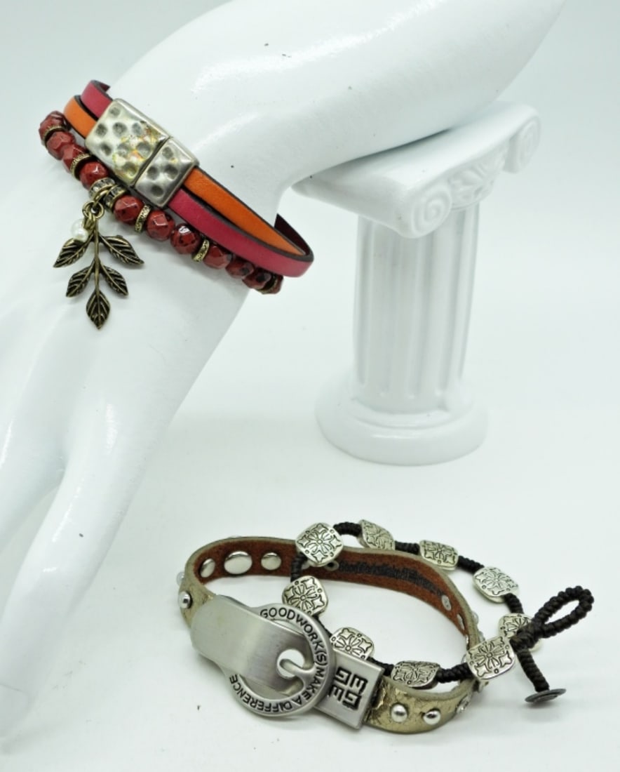 Leather & Bead Bracelets -4 (1 of 4)