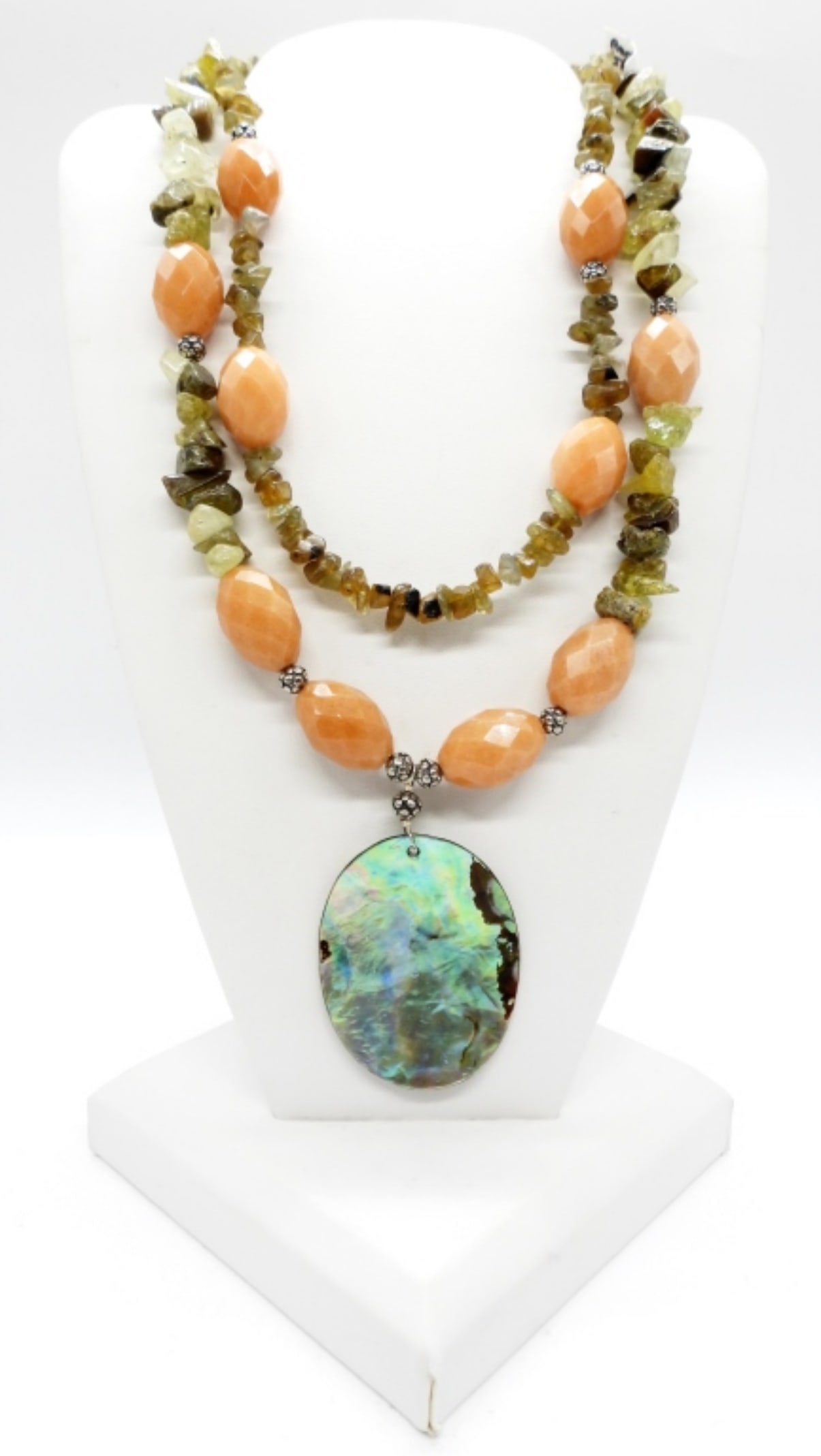 Double Strand Gemstone Necklace (1 of 2)