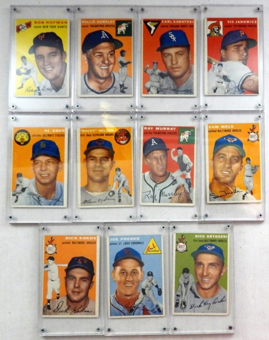 (11) 1954 TOPPS BASEBALL CARDS (1 of 2)