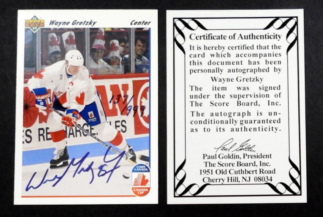 1991-92 Upper Deck Wayne Gretzky Signed (1 of 3)