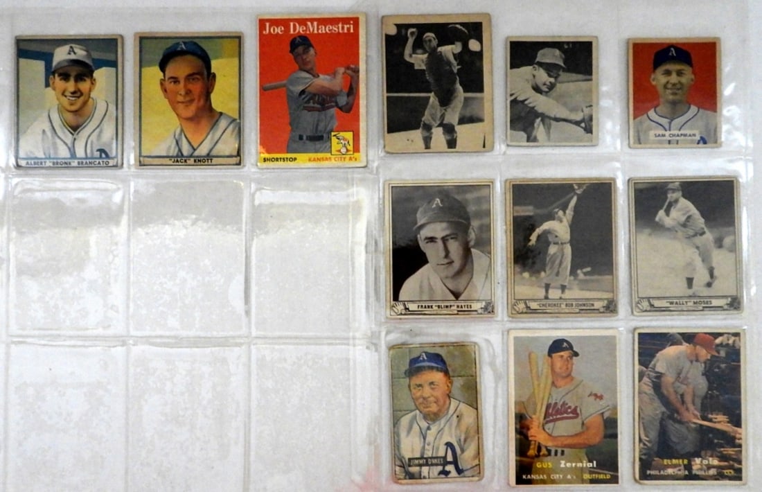 PLAYBALL, BOWMAN & TOPPS BASEBALL LOT: (6) PLAYBALL, (3) BOWMAN, (3) TOPPS - VG's