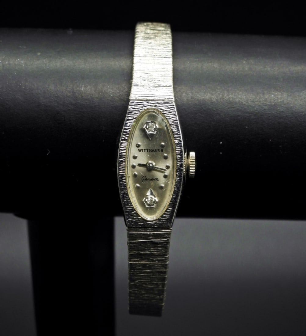 WITTNAUER GENEVE VINTAGE 10K RGP SILVER TONE (1 of 2)