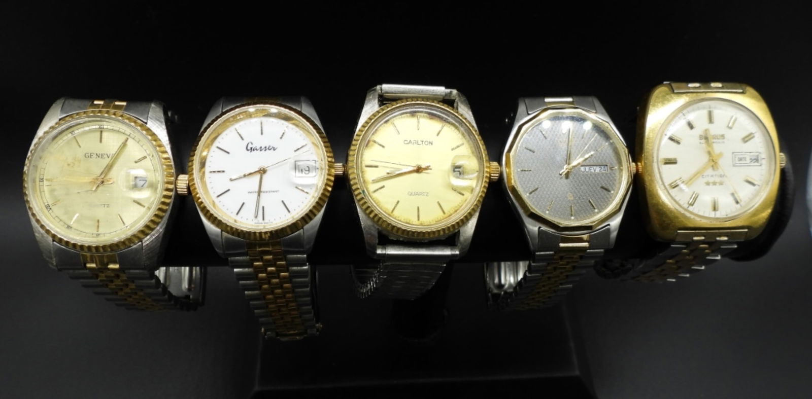 (5) MEN's TWO TONE WRIST WATCHES (1 of 3)