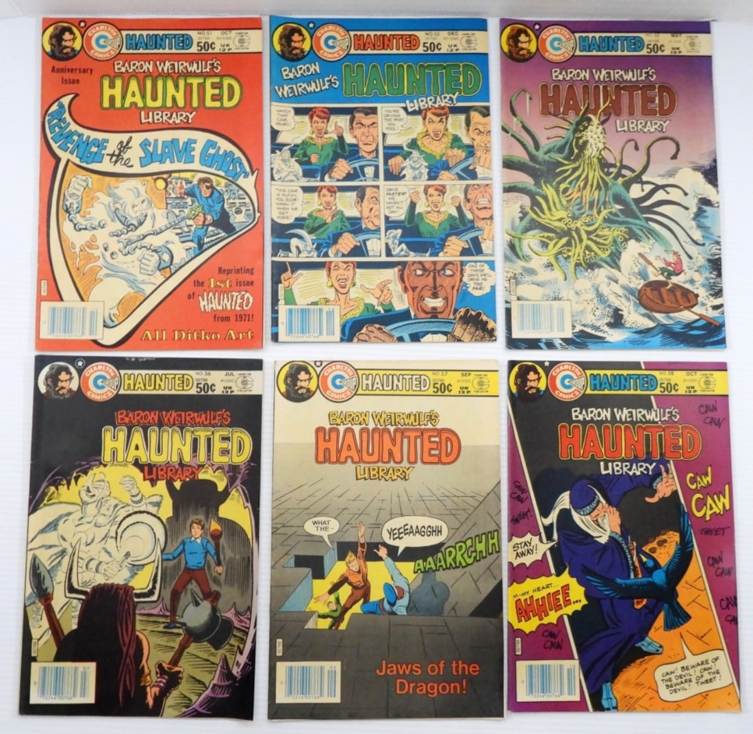 (6) Charlton Comics HAUNTED LIBRARY (1 of 3)