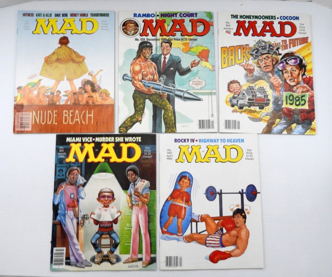(5) 1985-86 MAD MAGAZINES (1 of 2)