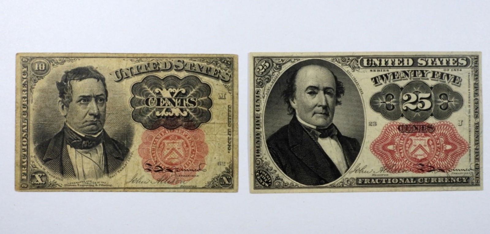 (2) FRACTIONAL CURRENCY NOTES (1 of 2)