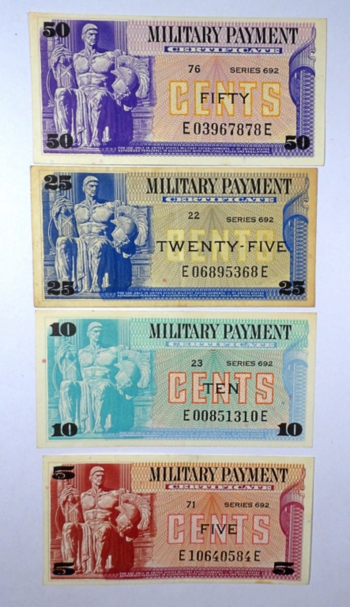 (4) MILITARY PAYMENT NOTES SERIES 692 (1 of 2)