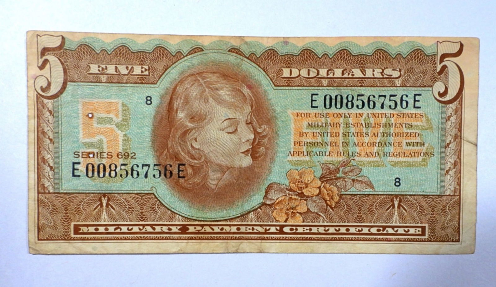 $5 MILITARY PAYMENT SERIES 692 (1 of 1)