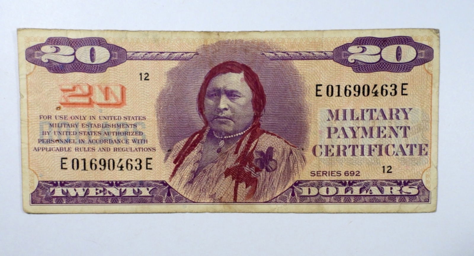 $20 MILITARY PAYMENT SERIES 692 (1 of 2)