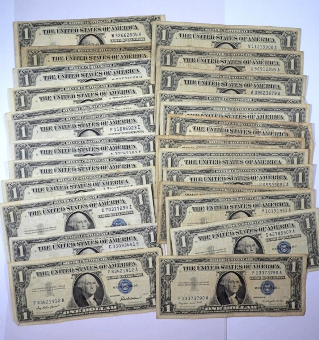 (25) $1 SILVER CERTIFICATES - MIXED LOT (1 of 3)