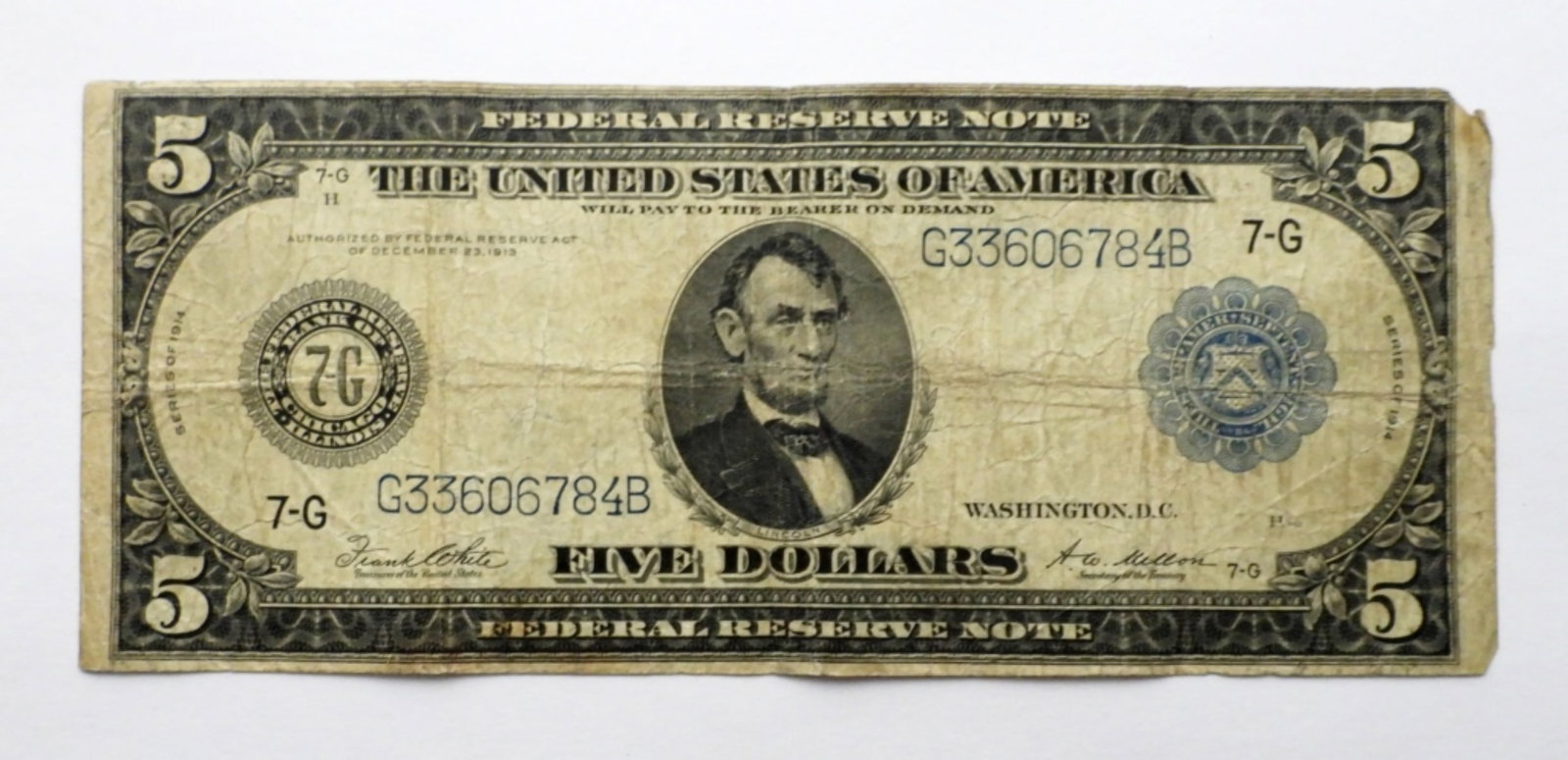 1914 $5 FEDERAL RESERVE NOTE (1 of 2)