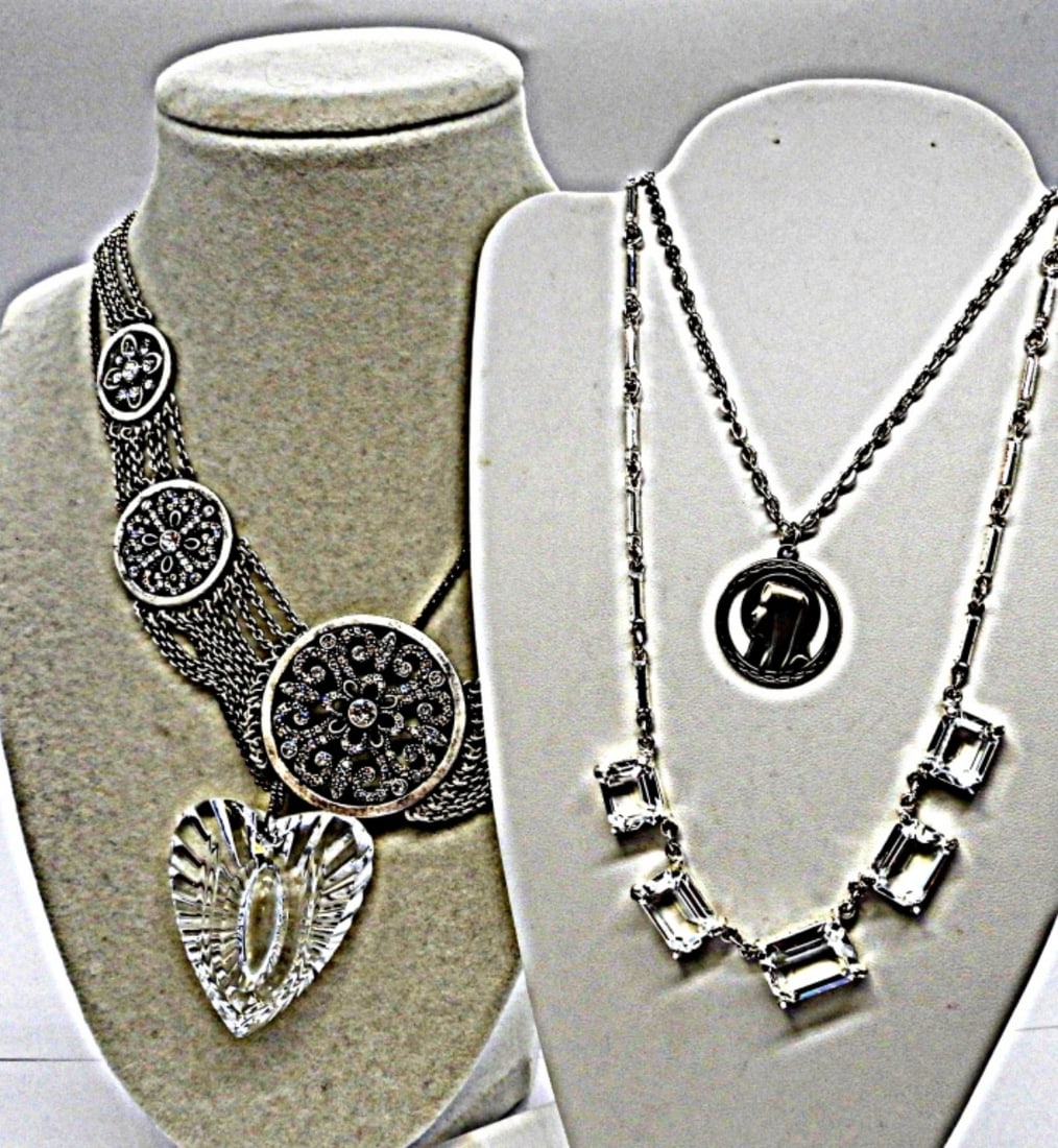 (3) SILVER TONE STATEMENT PIECE LOT (1 of 6)