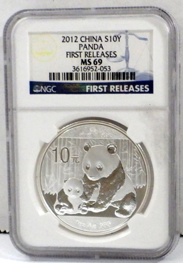 2012 CHINA SILVER PANDA 10Y NGC MS-69 (1 of 2)