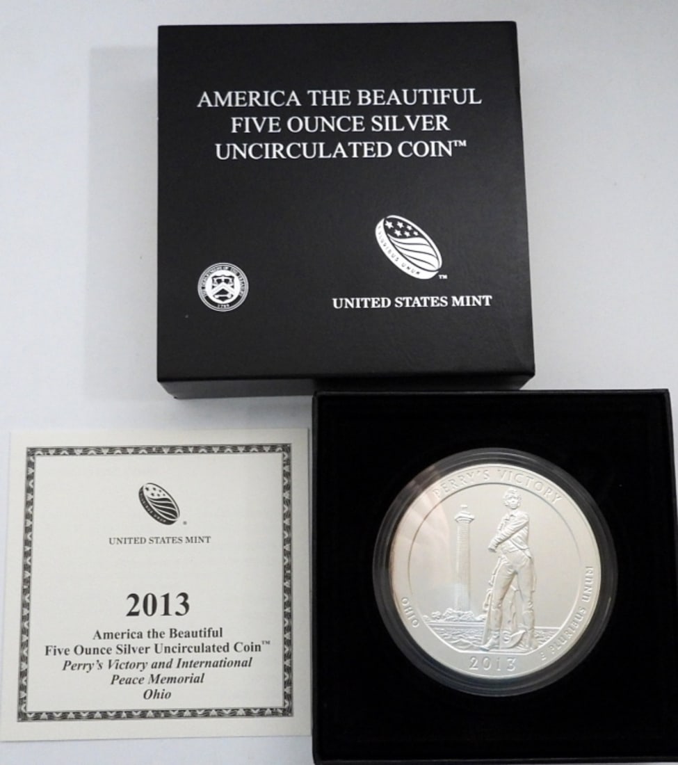 2013 ATB PERRY'S VICTORY 5oz .999 SILVER (1 of 4)