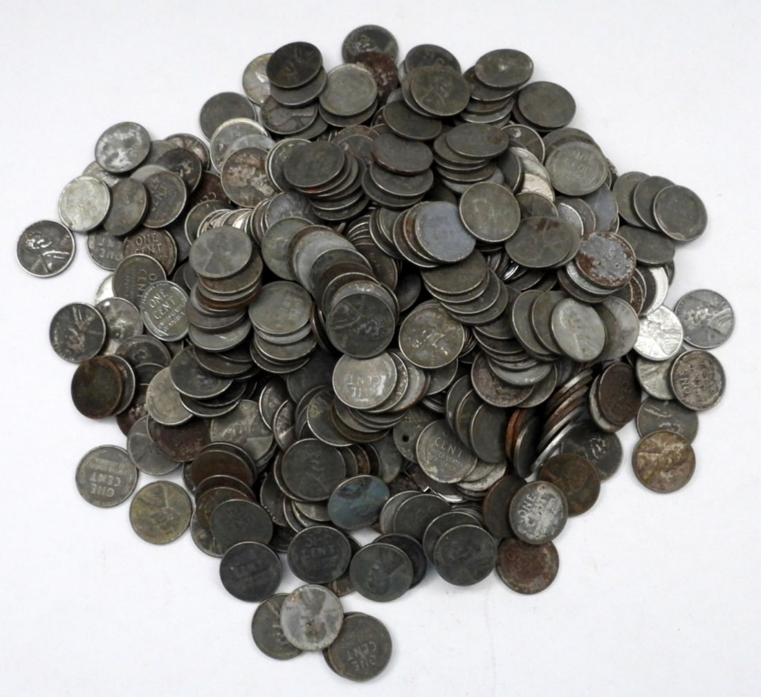 500 STEEL WHEAT CENTS - 1943 P/D/S MIX: NICE CIRCS or BETTER