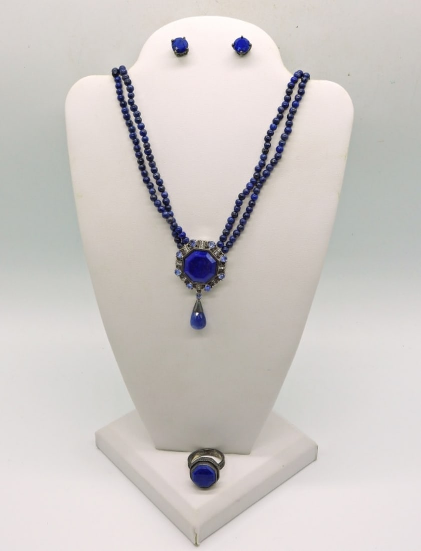 LAPIS LAZULI STERLING SET OF 3 (1 of 4)
