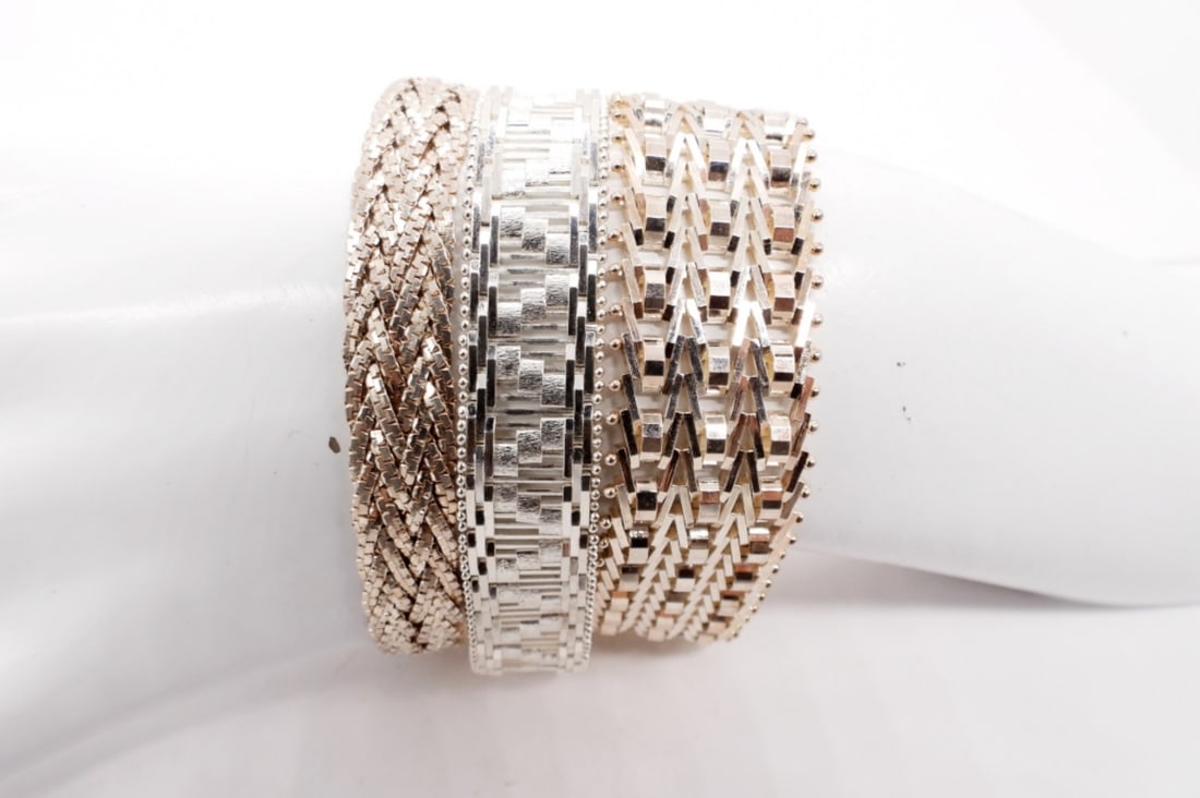 (3) STERLING VINTAGE BRACELETS (1 of 3)