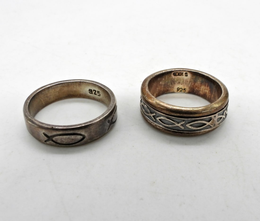 2 STERLING RELIGIOUS RINGS (1 of 1)