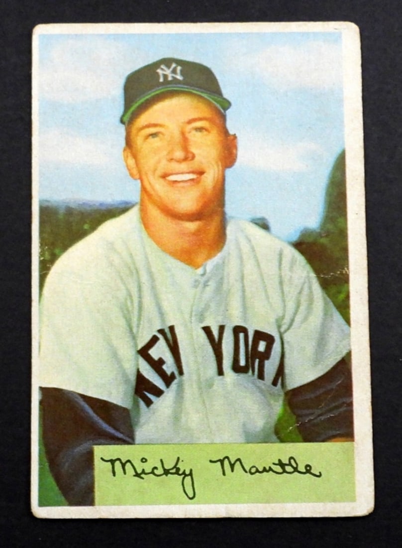 1954 BOWMAN #65 MICKEY MANTLE - KEY! (1 of 2)