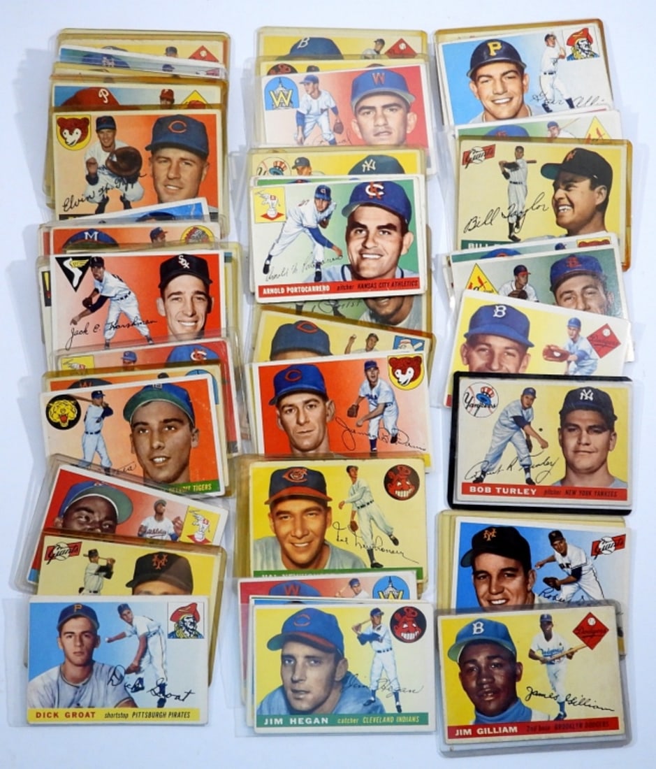 (63) 1955 TOPPS BASEBALL CARDS (1 of 3)