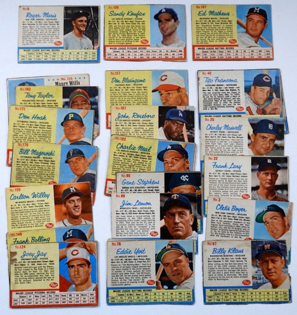 (25) 1961 POST CARDS with STARS (1 of 2)