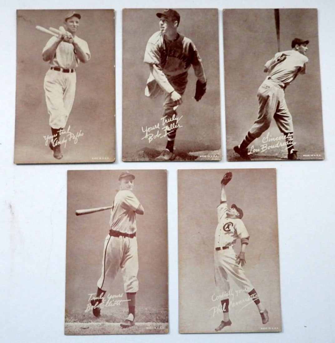 (5) 1947-66 EXHIBITS BASEBALL CARDS (1 of 3)