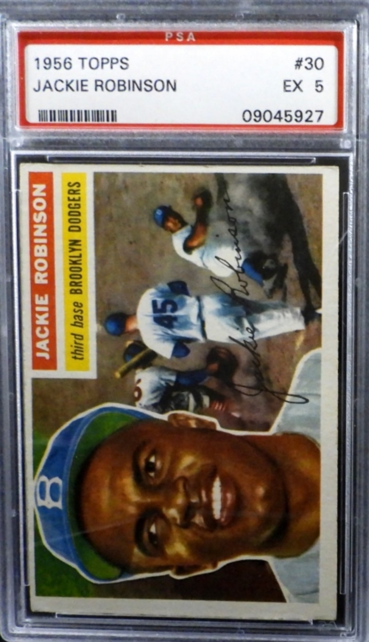 1956 TOPPS #30 JACKIE ROBINSON PSA 5 (1 of 2)