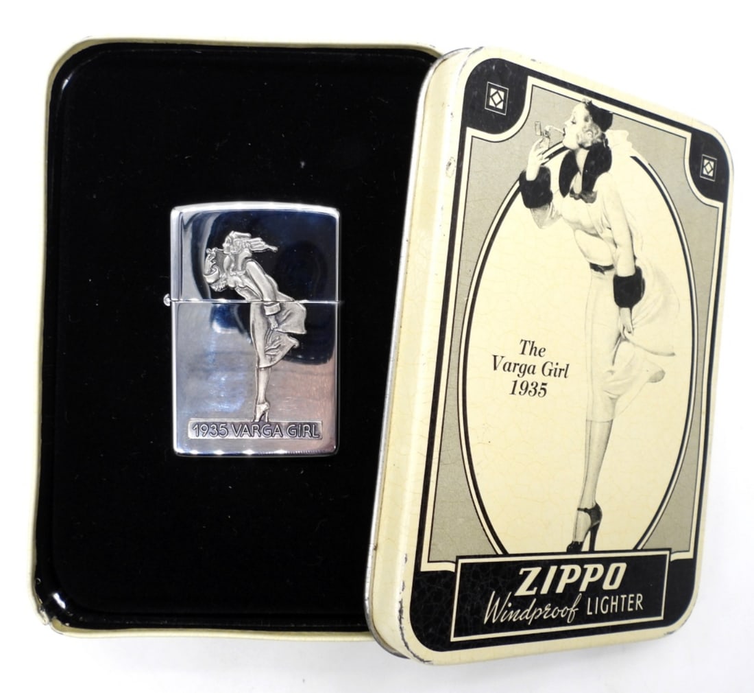 1993 UNFIRED VARGA GIRL ZIPPO IN TIN CASE (1 of 6)