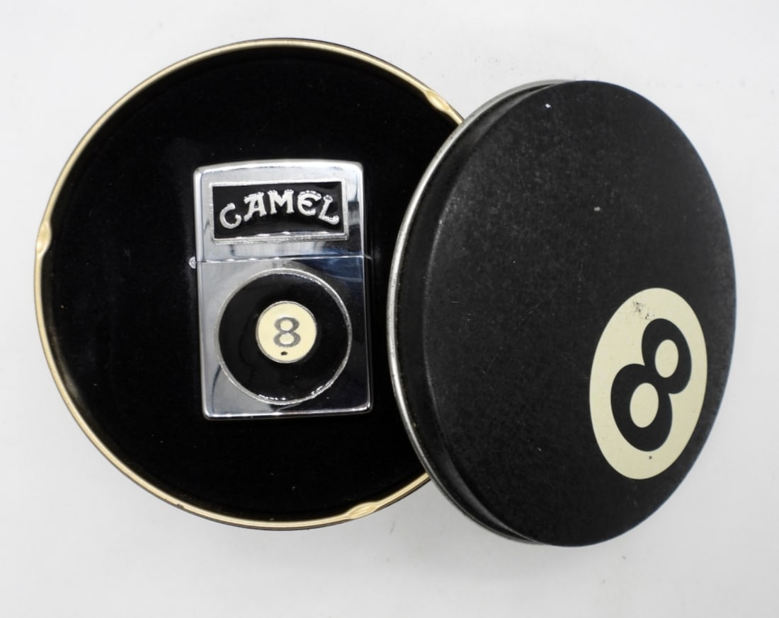 1994 SEALED CAMEL 8 BALL ZIPPO IN TIN BOX (1 of 4)
