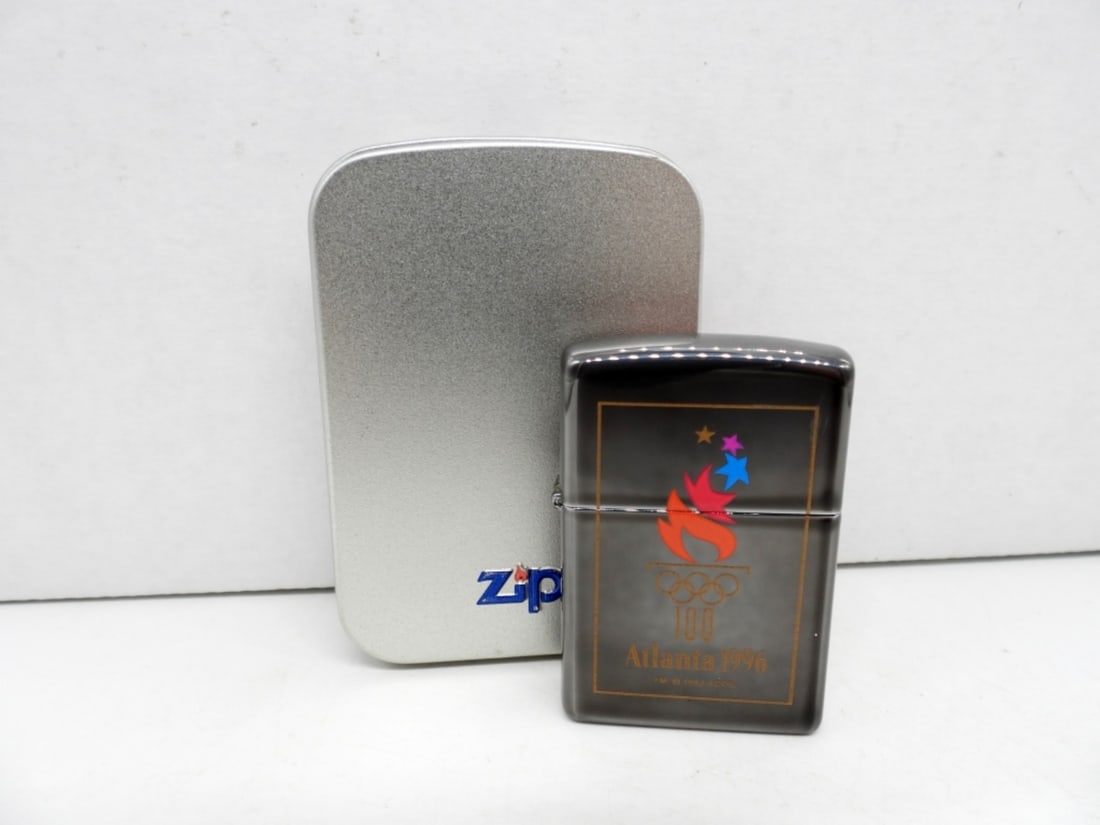 1996 SEALED ATLANTA OLYMPICS ZIPPO LIGHTER: 1996 SEALED IN ORIGNAL ZIPPO TIN,
