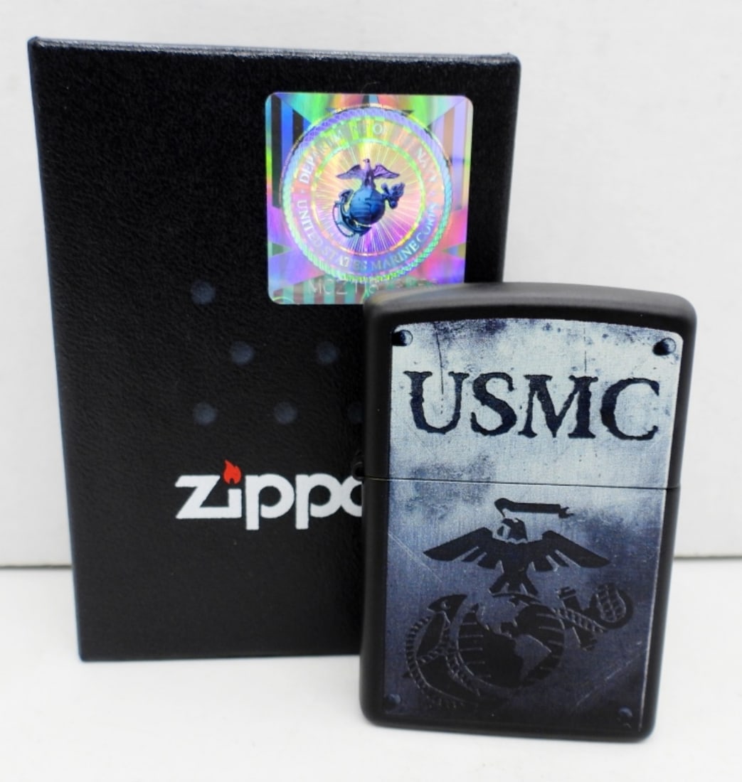 2017 UNFIRED USMC ZIPPO LIGHTER: 2017 UNFIRED, IN ORIGINAL ZIPPO BOX