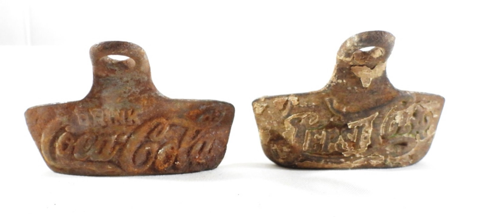 VINTAGE PEPSI & COCA COLA OPENERS: CAST IRON