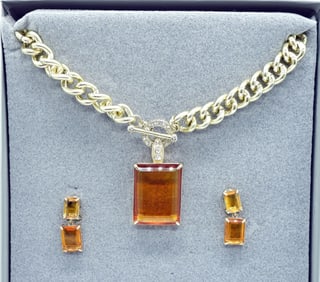 HEIDI DAUS "HOT ROCKS" TOPAZ SET