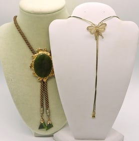 2 VINTAGE BOLO NECKLACES