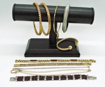 10 VARIOUS STYLED BRACELETS