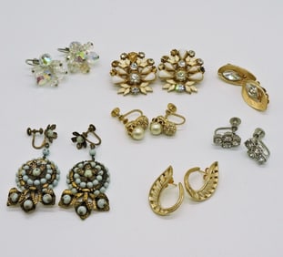 7 PAIR VINTAGE EARRINGS